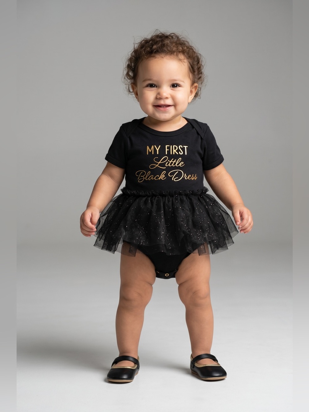 Baby Black Tutu Bodysuit - My First Little Black Dress - NEW